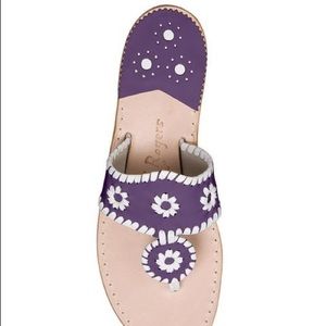 Rare purple and white suede Jack Rogers sandals